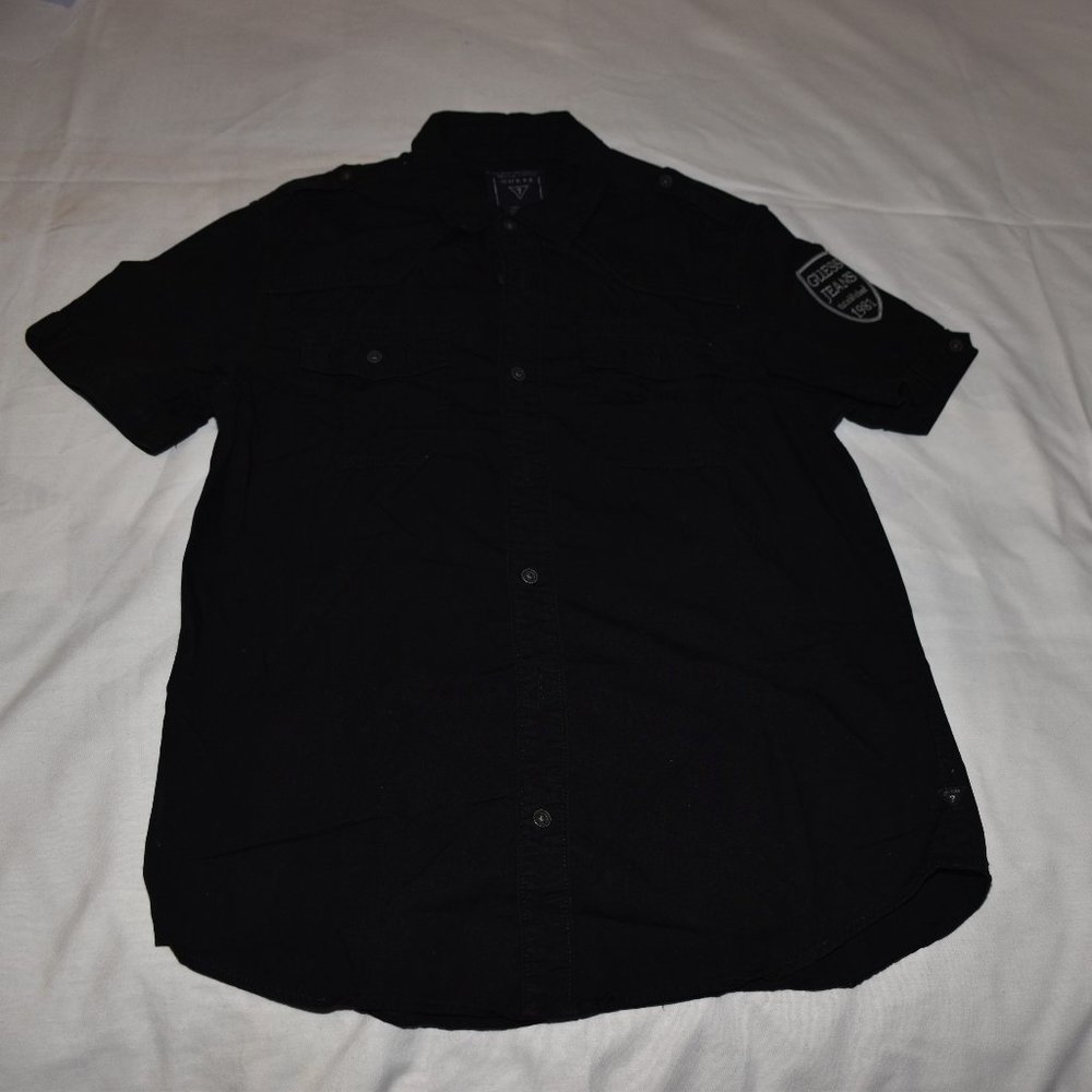 Guess shirt black color medium size for men